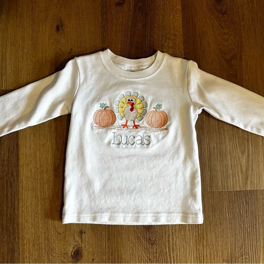 Thanksgiving shirt personalized with Lucas
